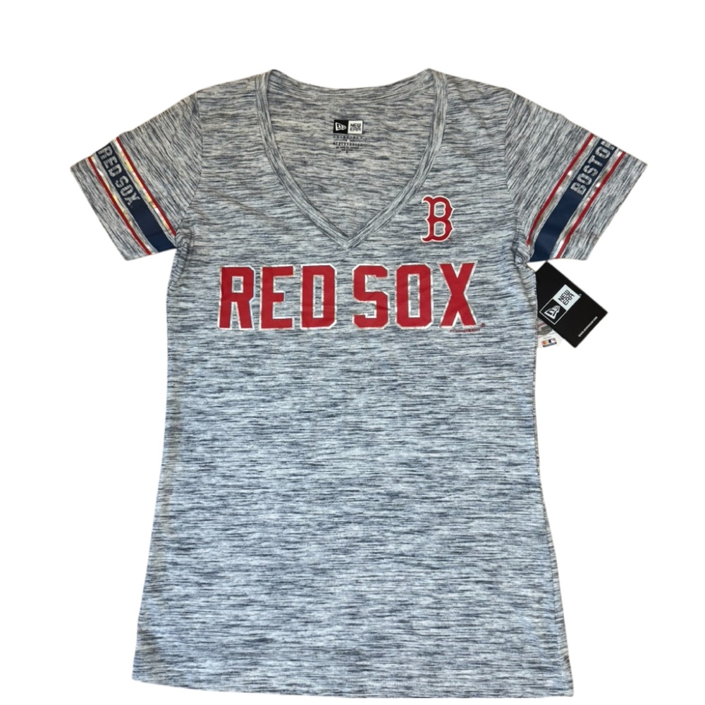 NWT New Era MLB Boston RED SOX Navy Blue & White T-Shirt Women's Medium